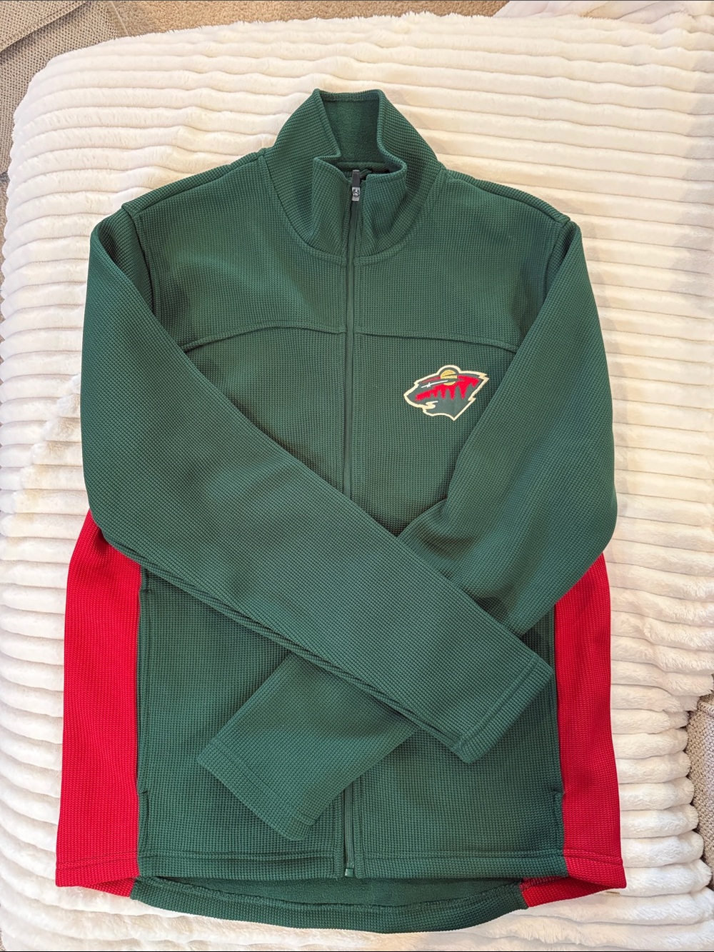 NHL MN Wild Green w/Red Full-Zip Team Jacket